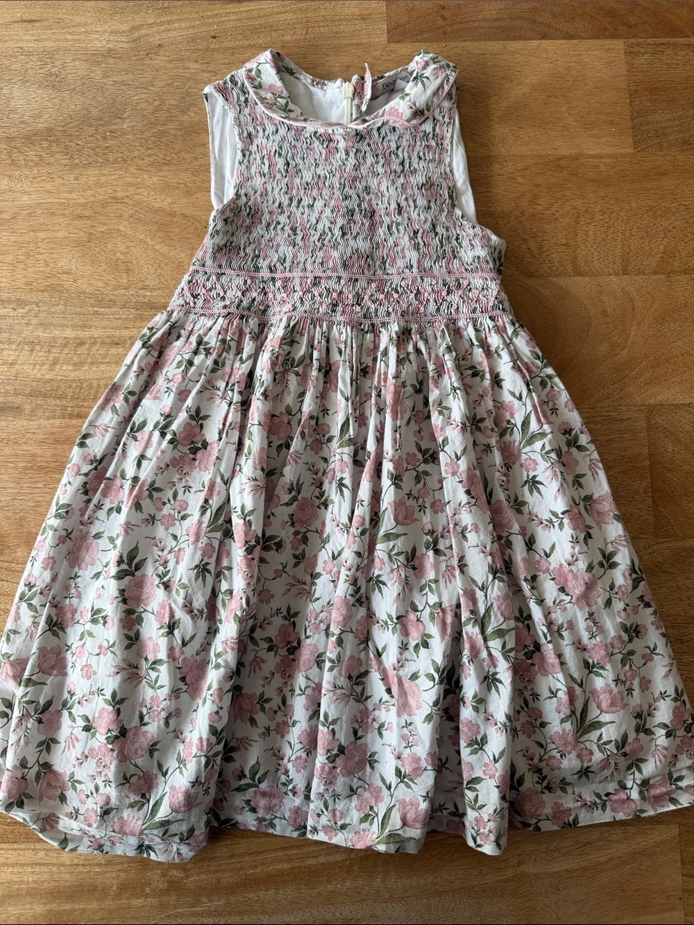 Fleurisse Smocked Pink Floral Girls' Dress